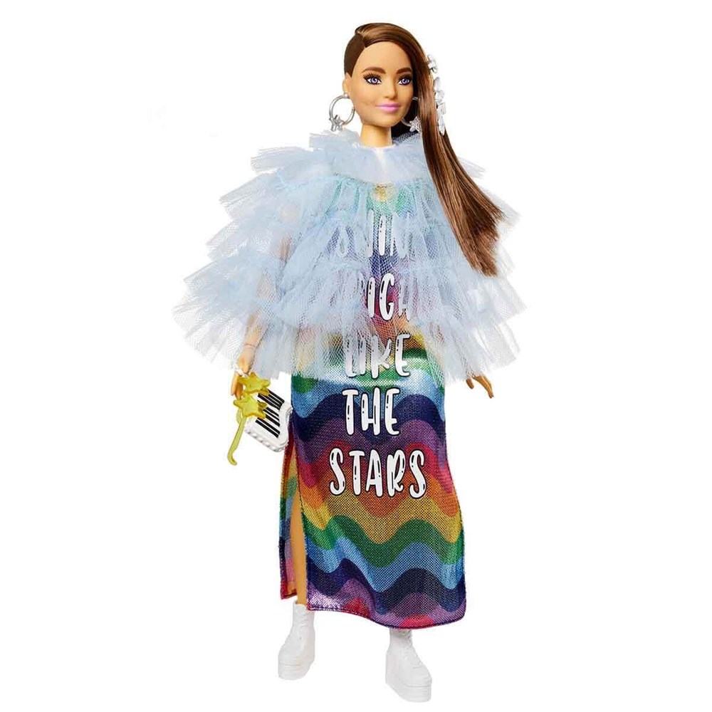 Barbie Extra Renkli Elbiseli Bebek GYJ78 Barbie GYJ78