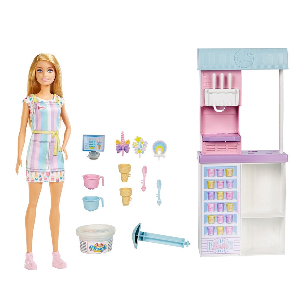 Barbie Dondurma Dükkanı Oyun Seti HCN46 Barbie HCN46