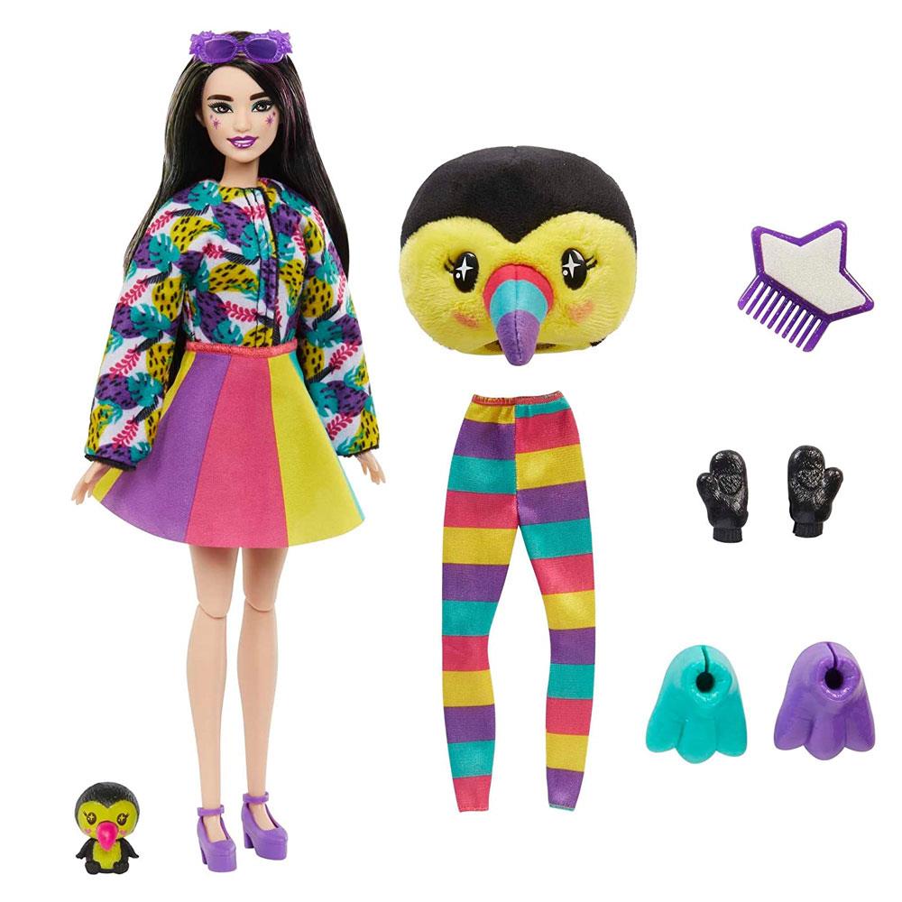 Barbie Cutie Reveal Bebekler Barbie Tropikal Orman Serisi Kuş HKP97-HKR00 Barbie HKR00