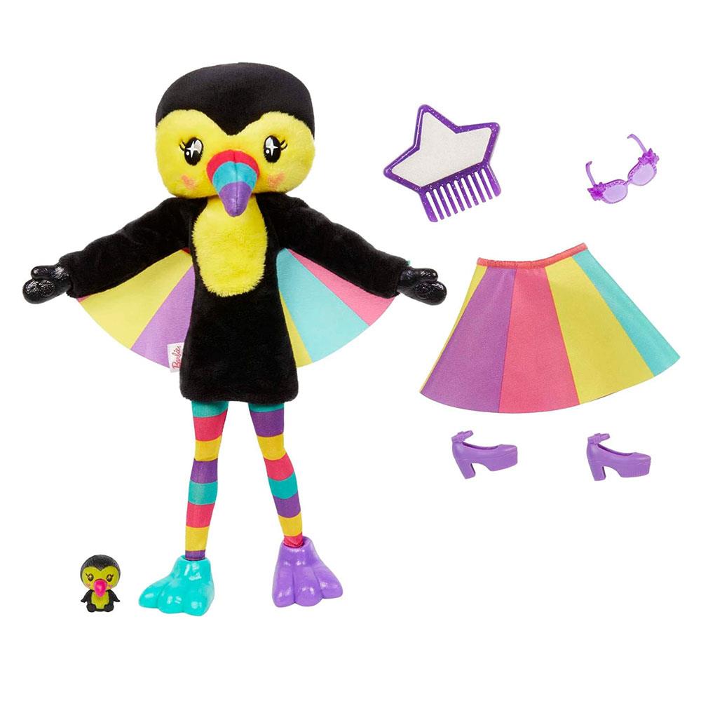 Barbie Cutie Reveal Bebekler Barbie Tropikal Orman Serisi Kuş HKP97-HKR00 Barbie HKR00