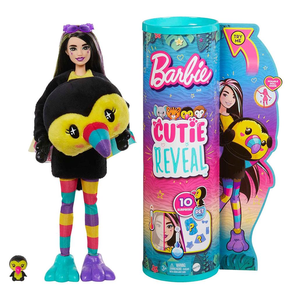 Barbie Cutie Reveal Bebekler Barbie Tropikal Orman Serisi Kuş HKP97-HKR00 Barbie HKR00