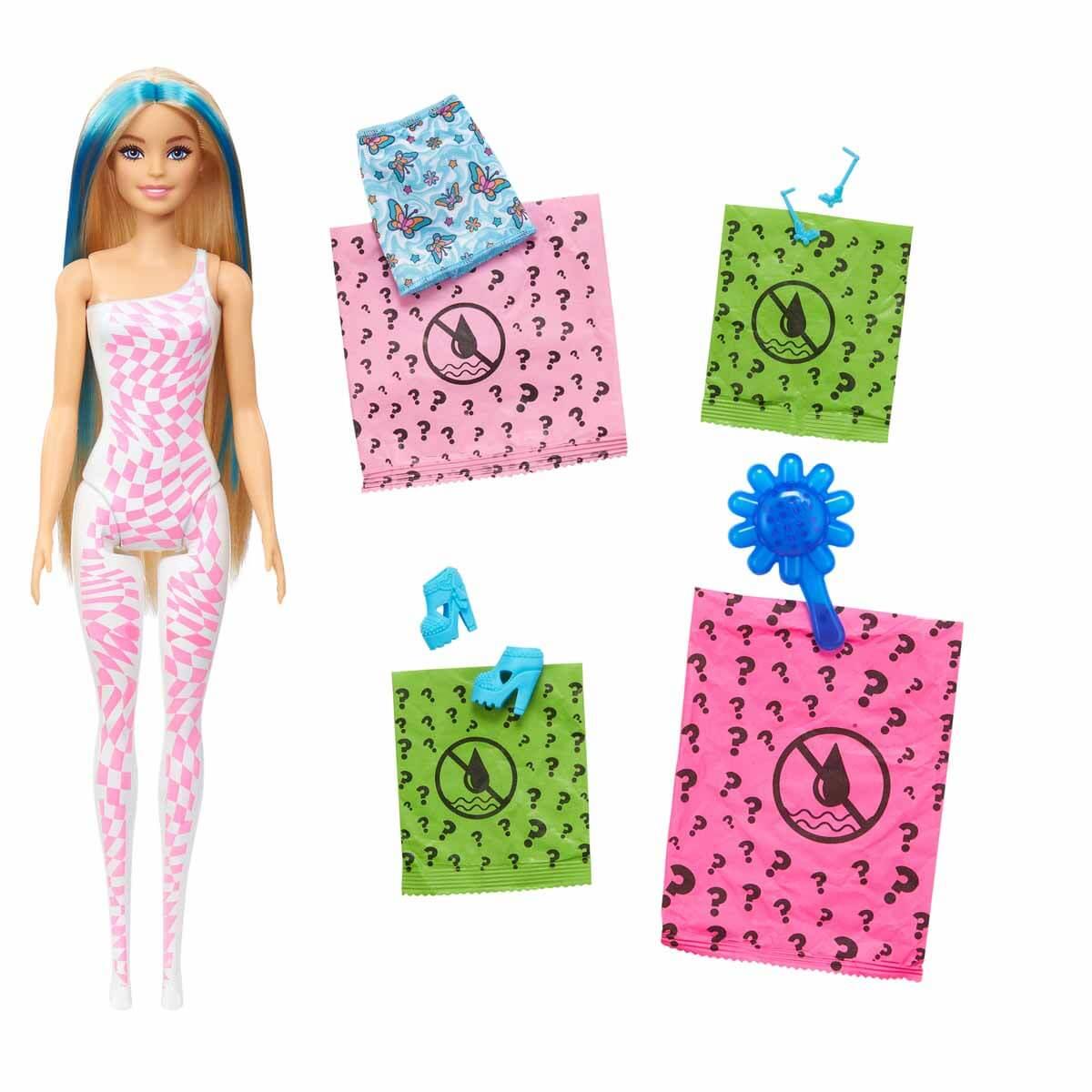 BARBIE COLOR REVEAL RENK DEGISTIREN BARBIE GOKKUSAGI SERISI SURPRIZ PAKET HRK06 Diğer HRK06