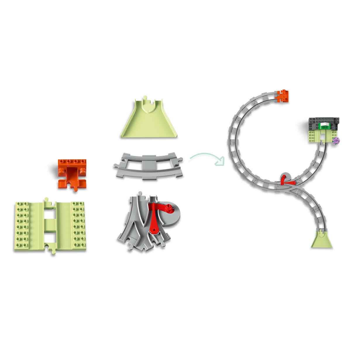 LEGO DUPLO KASABASI TREN TUNELI VE RAYLARI EK MACERA SETI 10425 Diğer LED10425