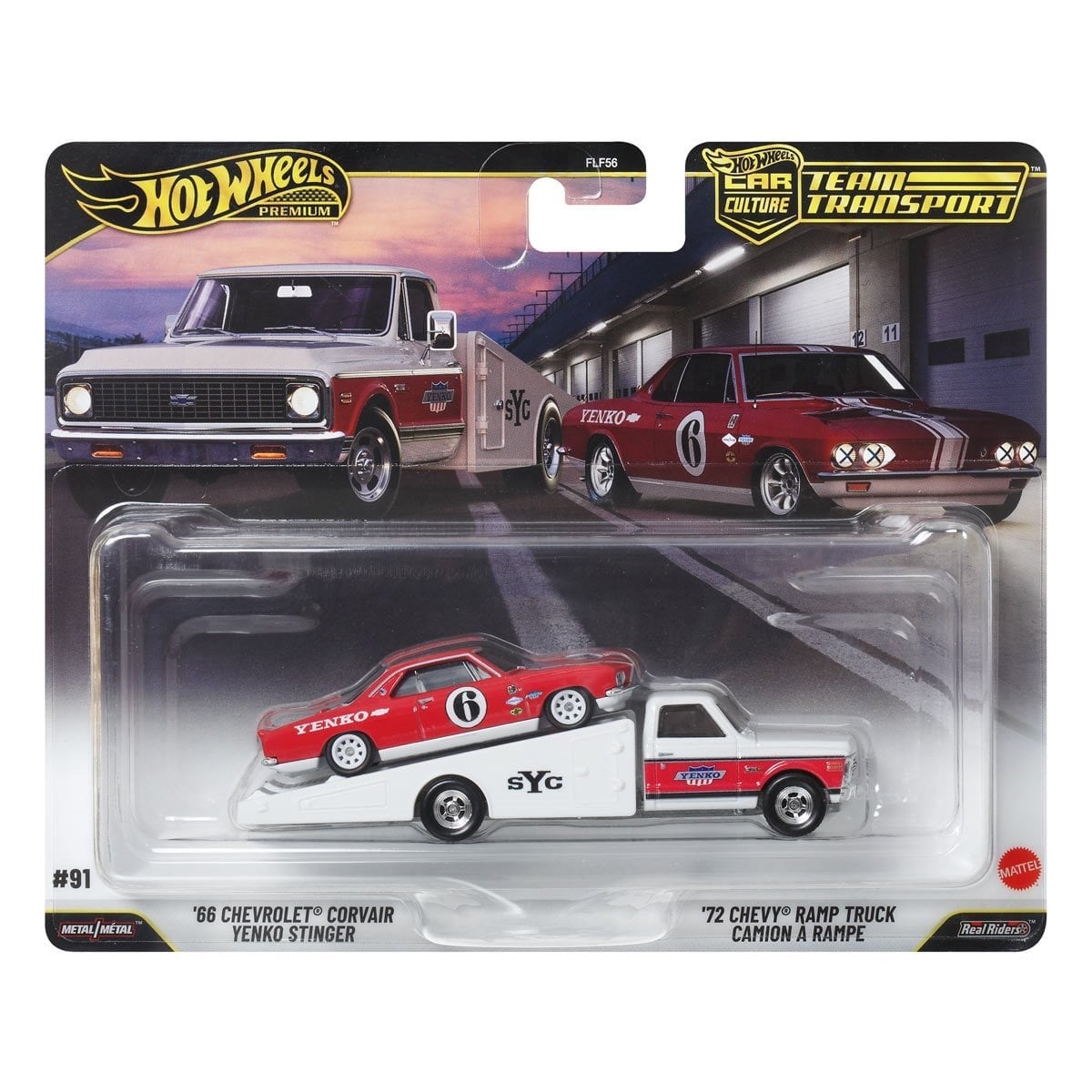 Hot Wheels Team Transport 66 Chevrolet Corvair Jenko Stinger & 72 Chevy Ramp Truck FLF-JHX91 Hot Wheels JHX91
