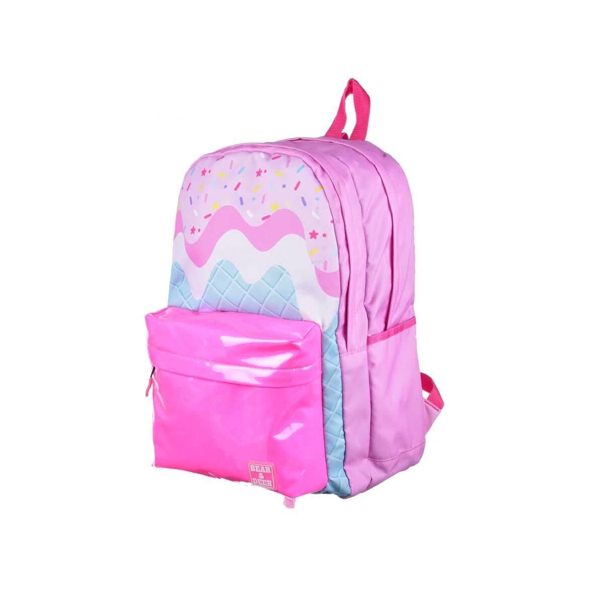 Bear & Deer Ice Cream Pembe Çift Gözlü Sırt Çantası BD-CN0223 Bear & Deer BD CN0223