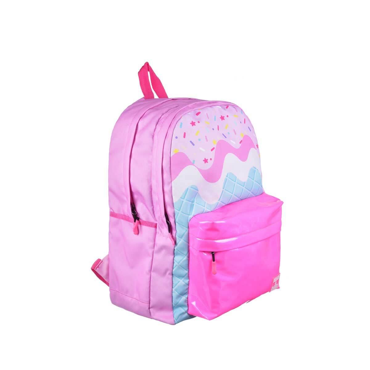Bear & Deer Ice Cream Pembe Çift Gözlü Sırt Çantası BD-CN0223 Bear & Deer BD CN0223