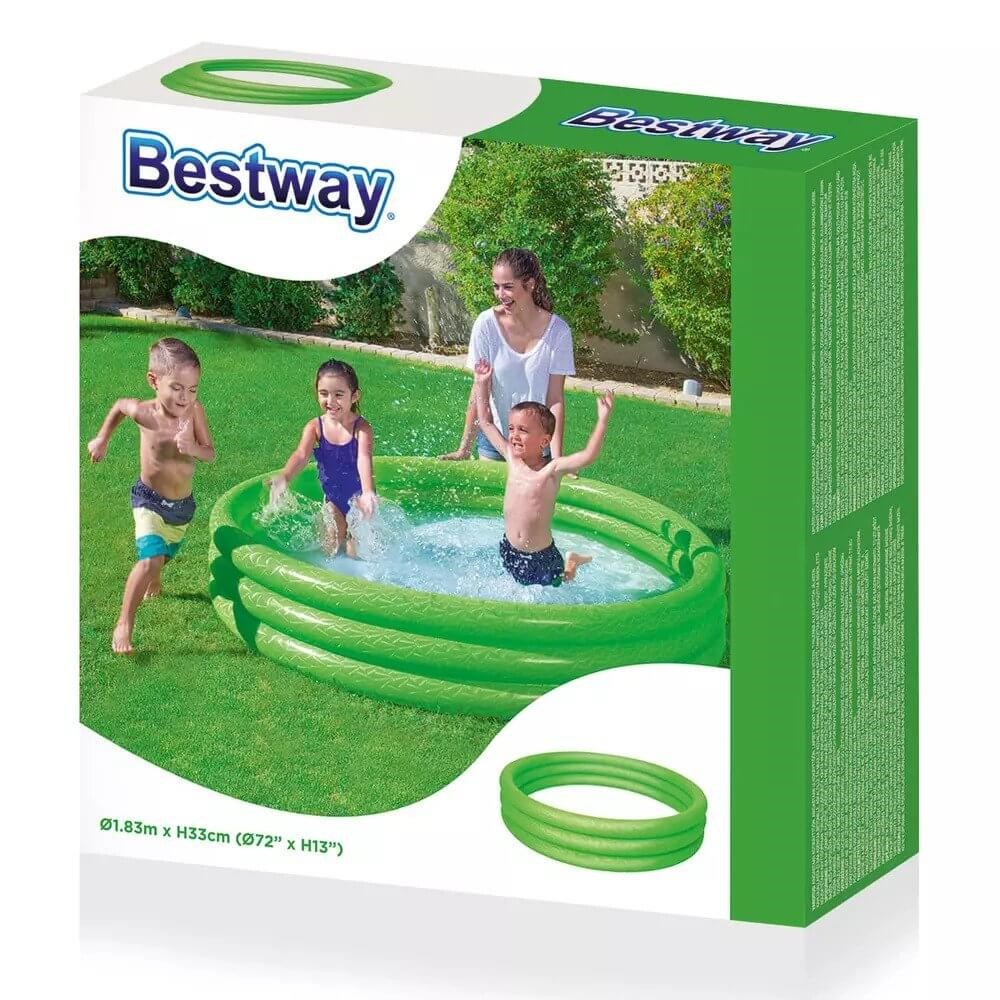 Bestway 183X33 Cm 3 Bölmeli Jumbo Renkli Havuz Yeşil Bestway 51027 Y