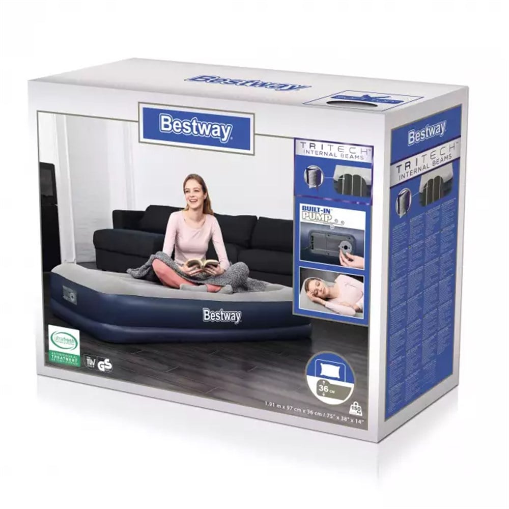 Bestway 191X97X36Cm Dahili Pompalı Şişme Yatak Bestway BW67723