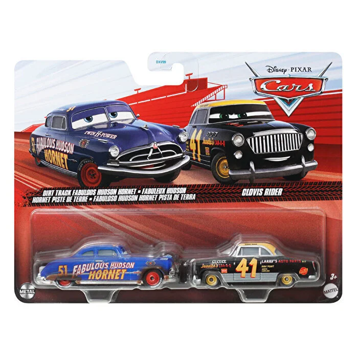 CARS IKILI KARAKTER ARACLAR DIRT TRACK FABULOUS HUDSON HORNET & CLOVIS RIDER DXV99-JDH44 Diğer JDH44