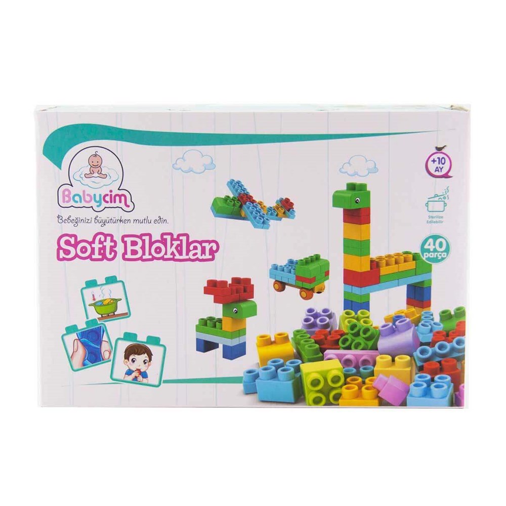 Babycim Soft Bloklar 40 Parça Birlik Oyuncak BIR 6661 2