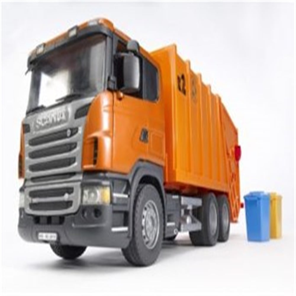 Bruder Scania R Serisi Çöp Kamyonu Turuncu BRD3560