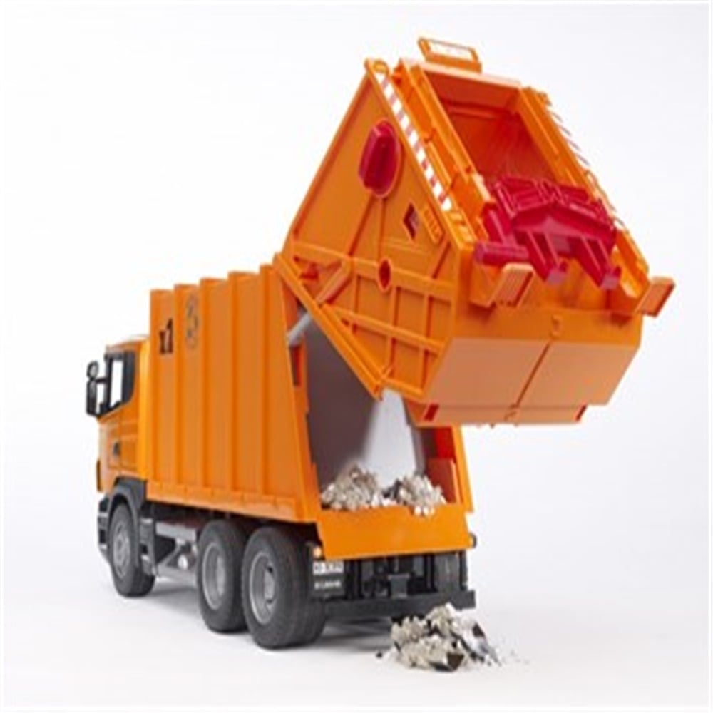 Bruder Scania R Serisi Çöp Kamyonu Turuncu BRD3560