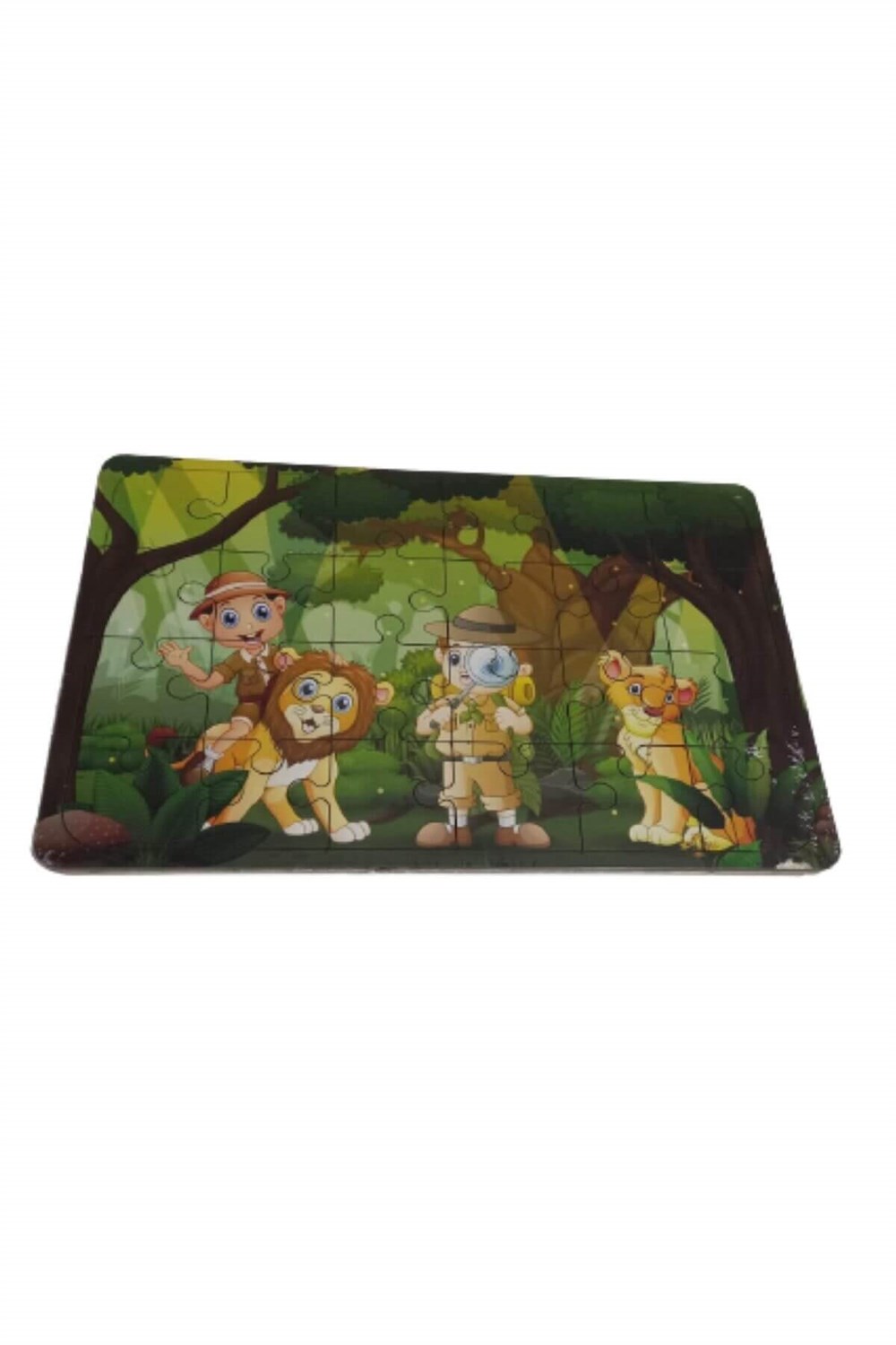 Bu-Bu Ahşap Puzzle İzci ve Aslan 195X295Cm Bubu BUBU AP0007
