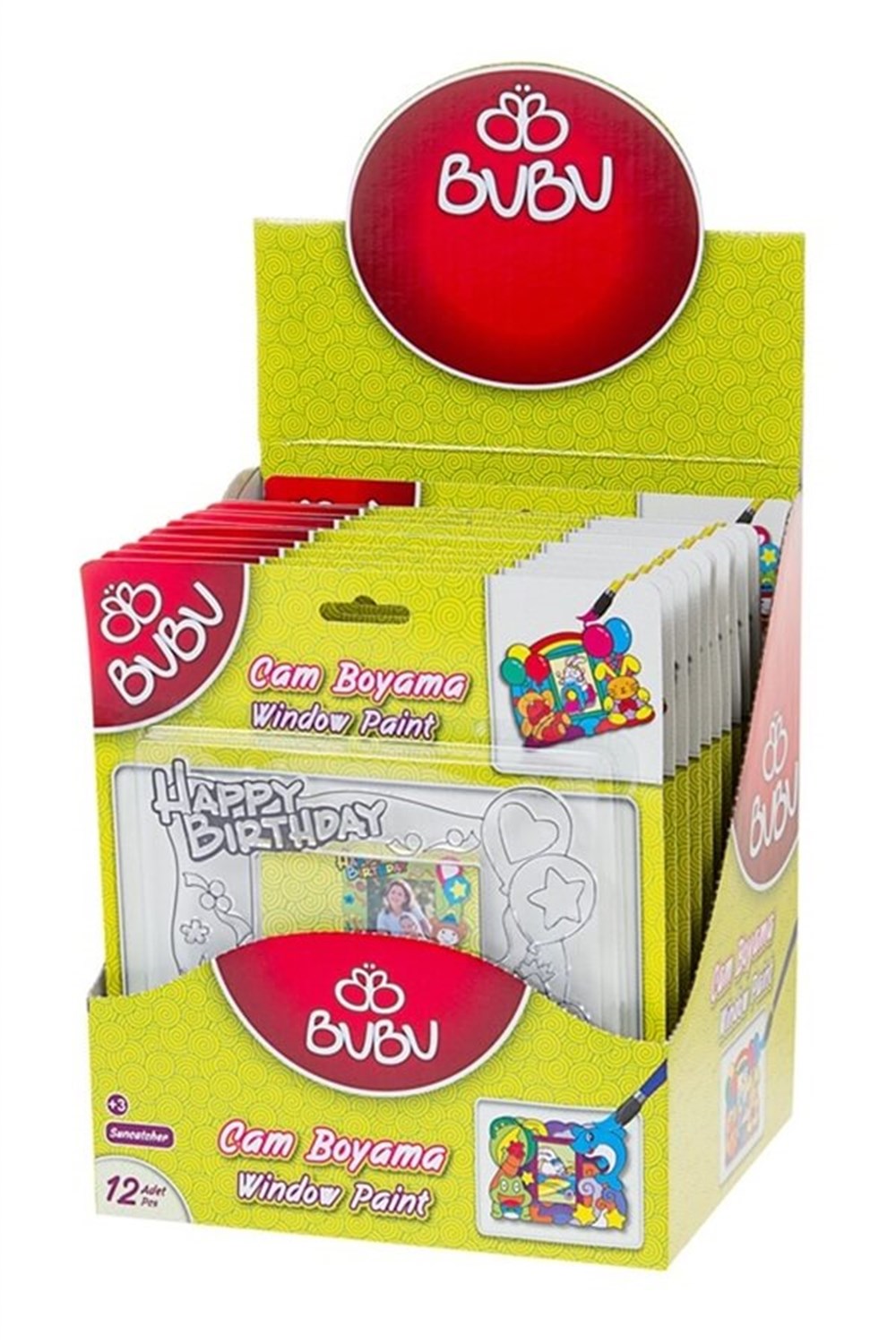 Bu-Bu Cam Boyama Seti Çerçeve Şekilli