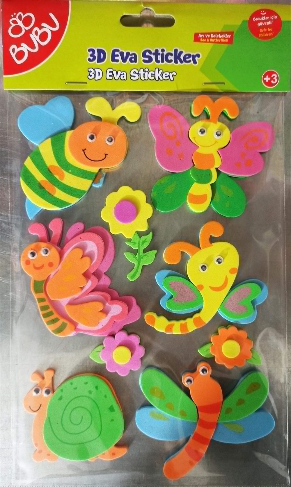 Bubu Eva Sticker 3D Büyük Hayvanlar Bubu BUBUSTS044