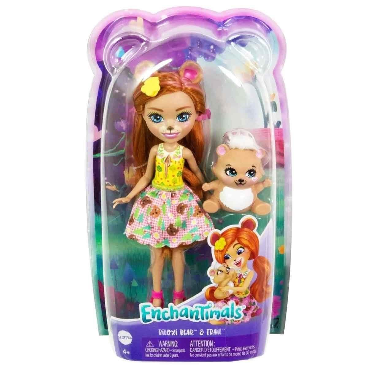 Enchantimals Karakter Bebekler Biloxi Bear ve Trail DVH87-HTP81 Enchantimals HTP81