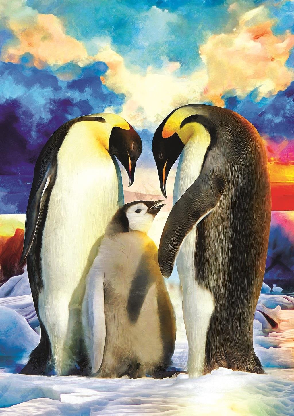 NEON PUZZLE PENGUEN AILESI 1000 PARCA PUZZLE Diğer KS 20608