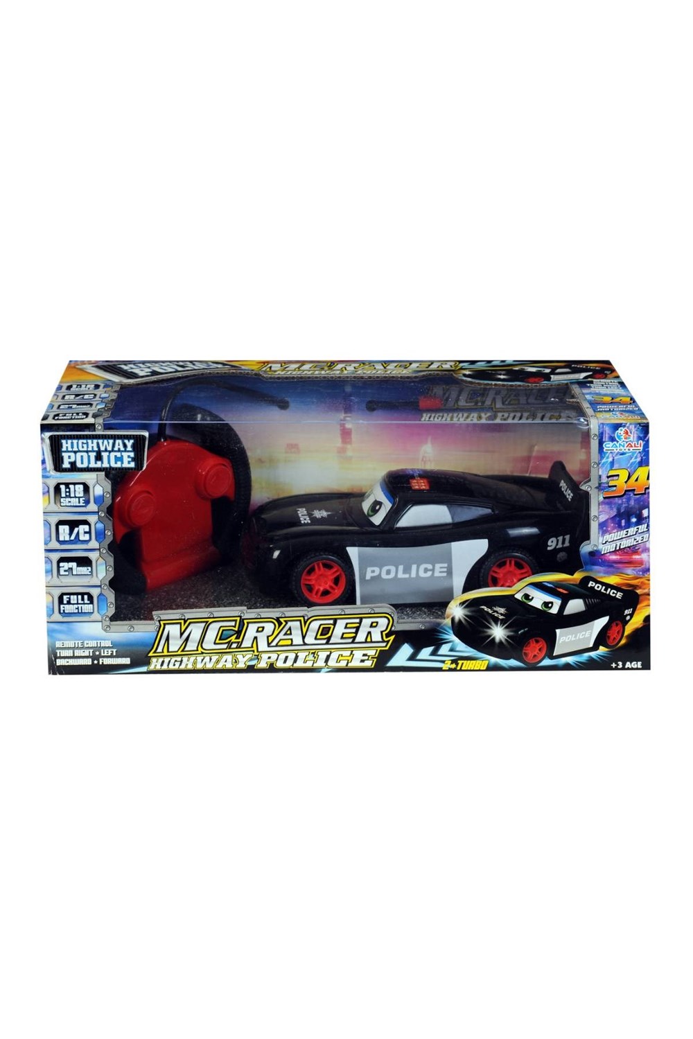 Uzaktan Kumandalı MC Racer Polis 4 Fonksiyonlu Araba Can Ali Toys CNL 1914C 3