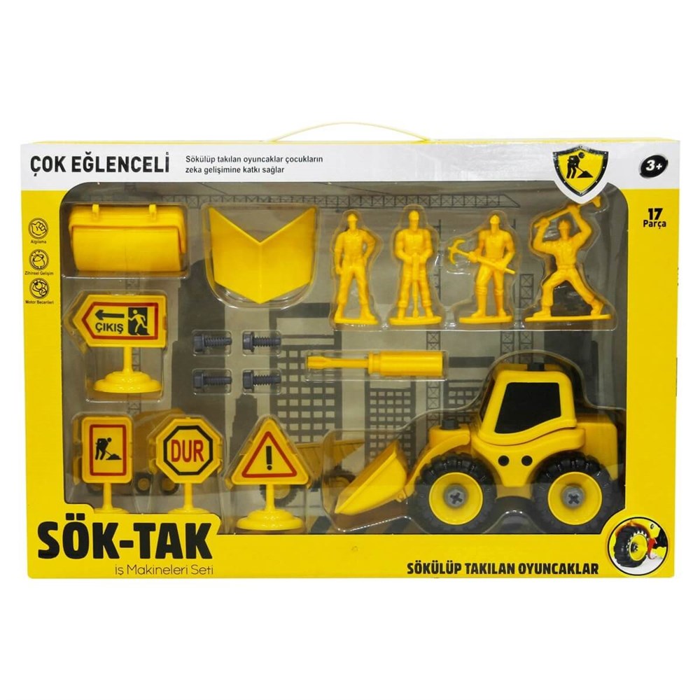 17 Parça Sök Tak Dozer Oyun Seti Canem CNM14