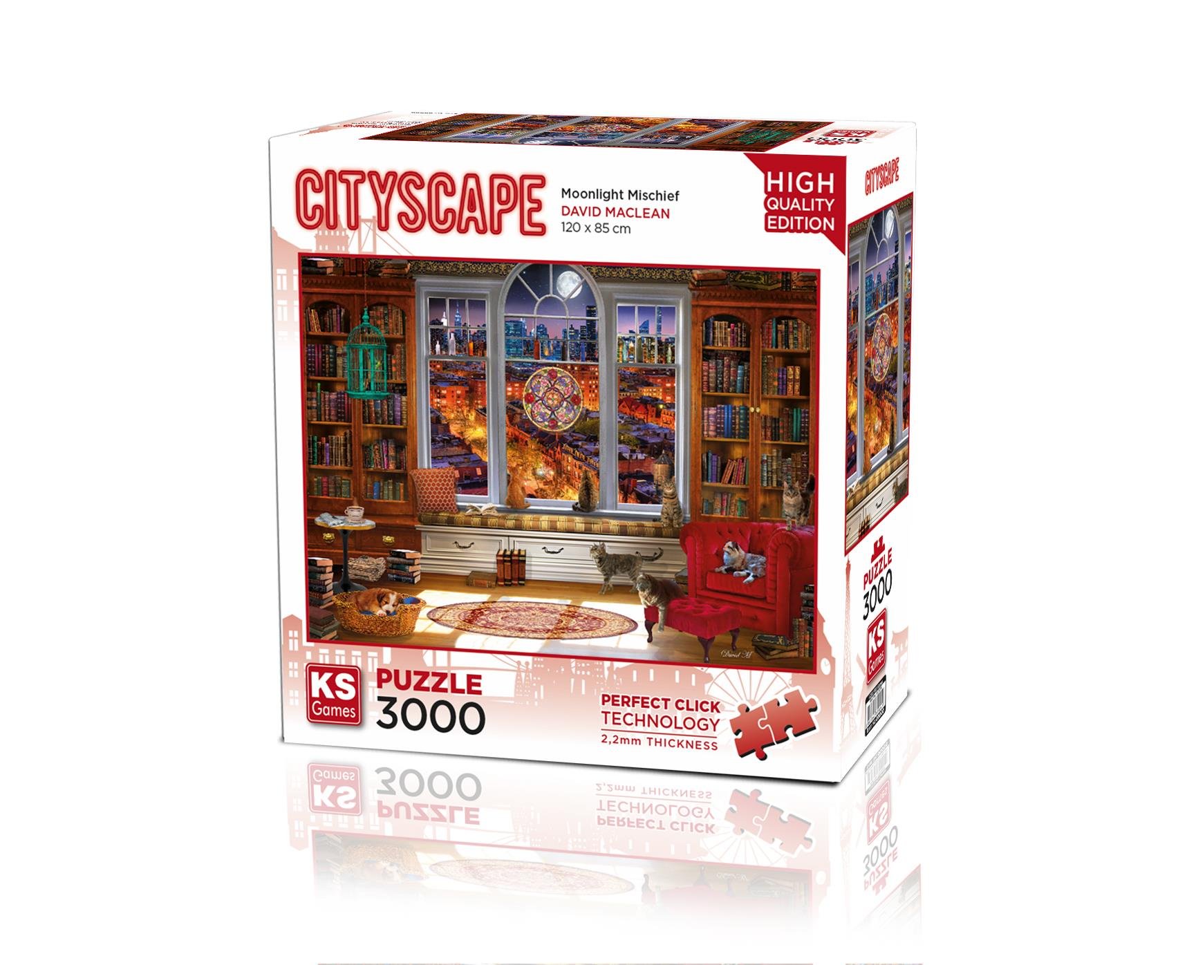 KS Games 3000 Parça Moonlight Mischief Puzzle 23020 KS Games	 23020