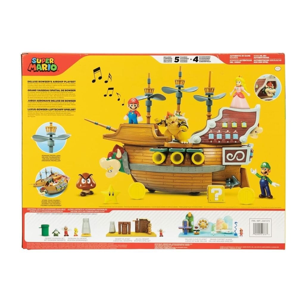 NINTENDO SUPER MARIO DELUXE OYUN SETI BOWSER SHIP DAHIL 5 FIGUR 6.5 CM 13258 Diğer NESL 13258