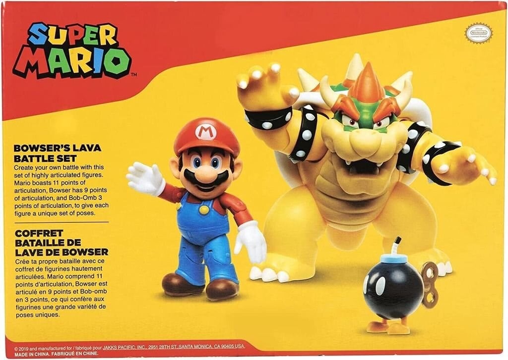 NINTENDO SUPER MARIO WAVE 1 MARIO VS BOWSER DIORAMA SETI 15CM 10175 Diğer NESL 10175