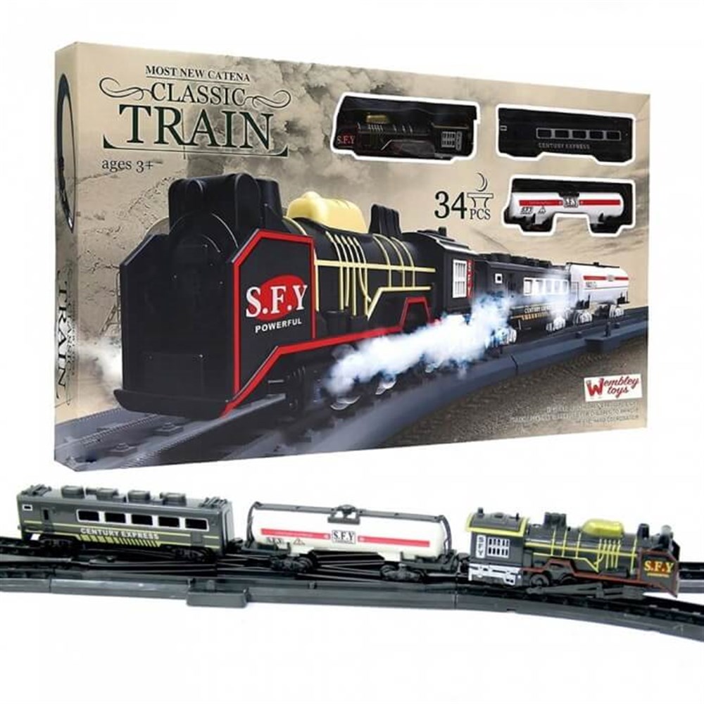 Classic Train Pilli Tren Seti 34 Parça CEREN CTOY 871