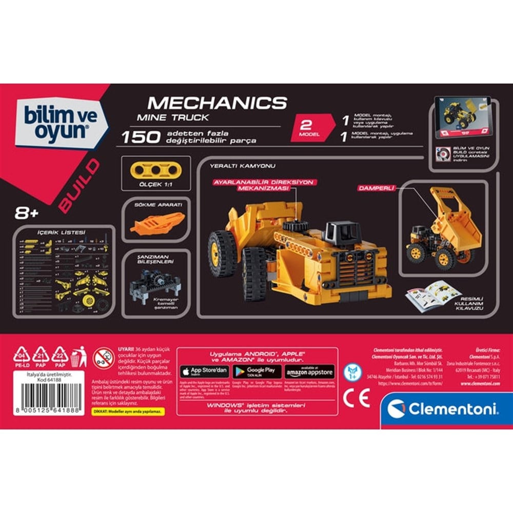 Clementoni Bilim ve Oyun Mekanik Mine Truck 64188 Clementoni CLE 64188