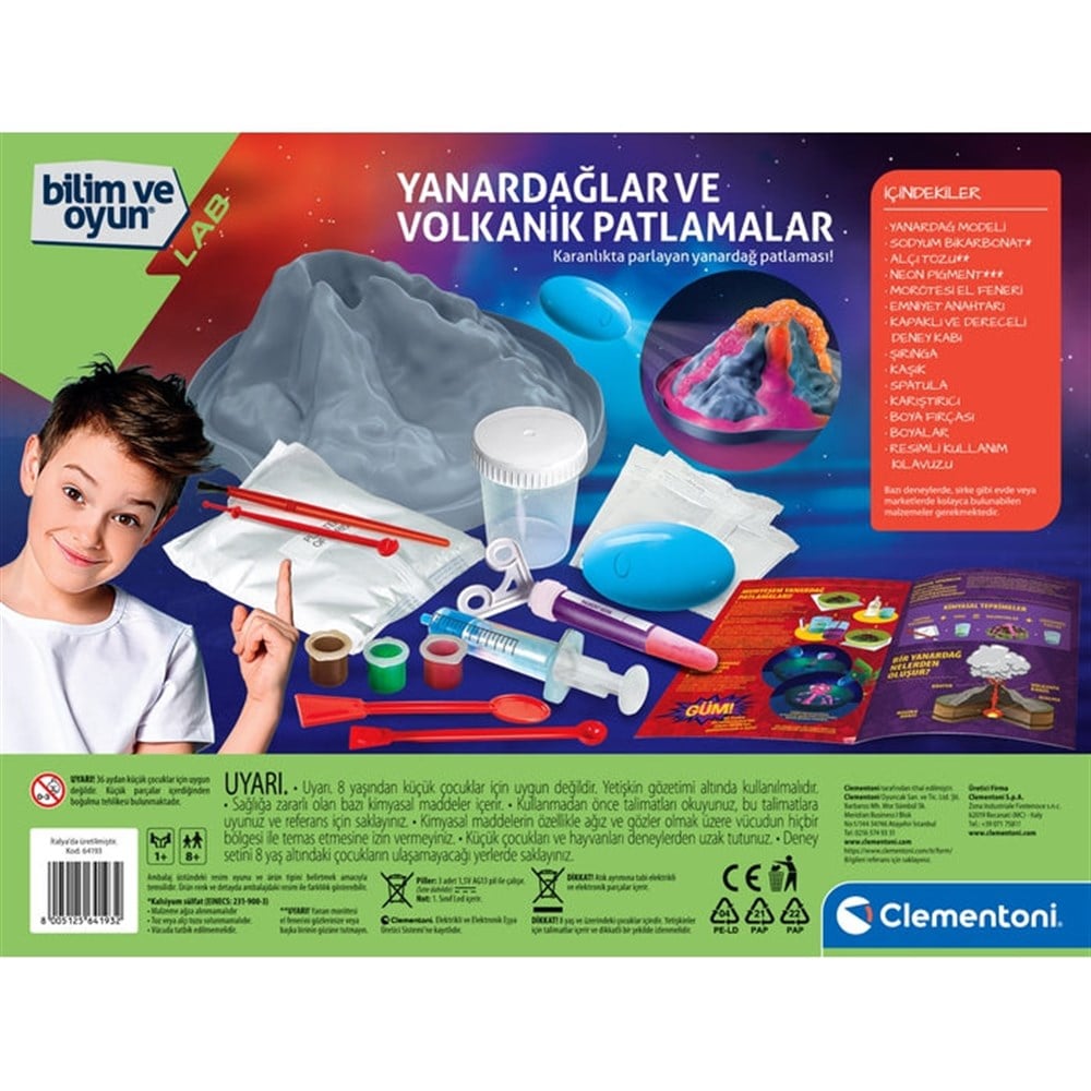 Clementoni Bilim ve Oyun Yanardağlar ve Volkanik Patlamalar 64193 Clementoni CLE 64193