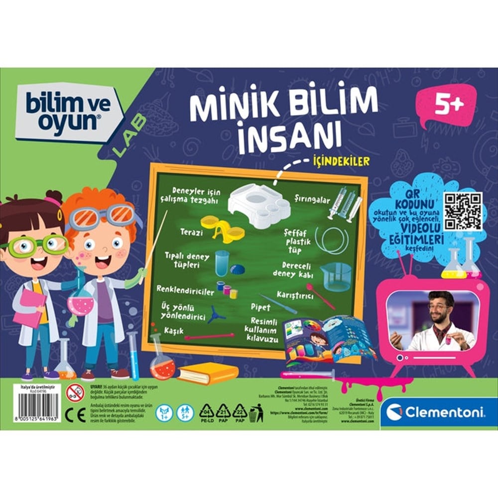 Clementoni Bilim ve Oyun Minik Bilim İnsanı 64196 Clementoni CLE 64196