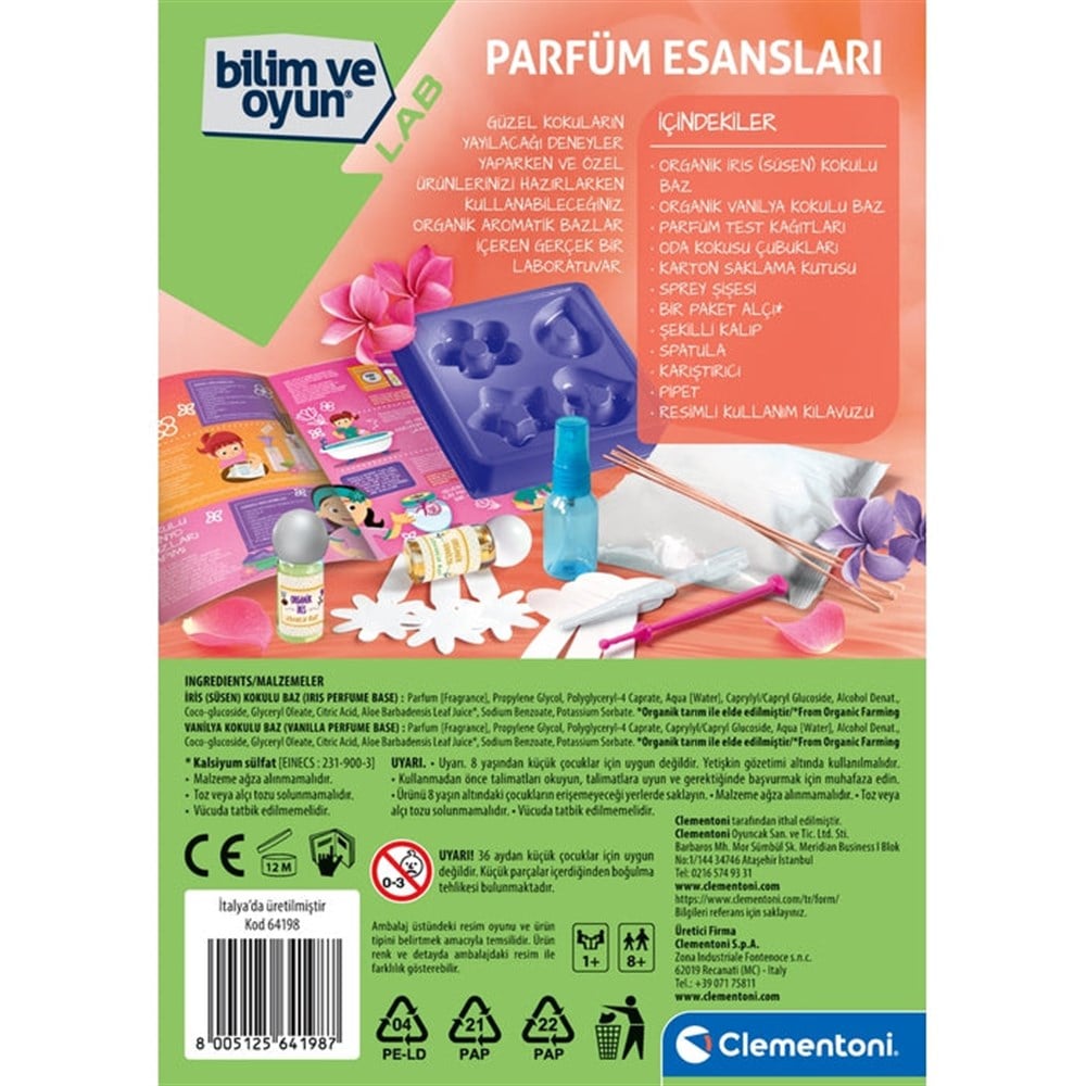 Clementoni Bilim ve Oyun Parfüm Esansları 64198 Clementoni CLE 64198