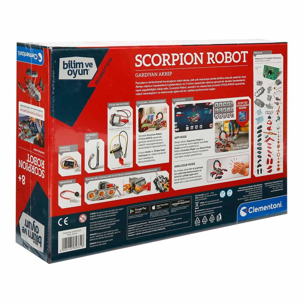 Clementoni Bilim ve Oyun Scorpion Robot 64331 Clementoni CLE 64331