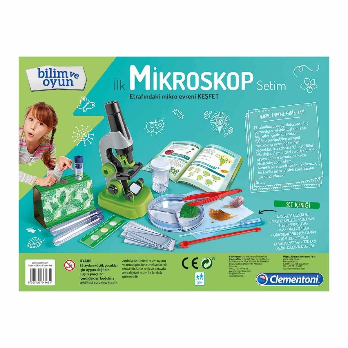 Clementoni Bilim ve Oyun İlk Mikroskop Setim 64963 Clementoni CLE 64963