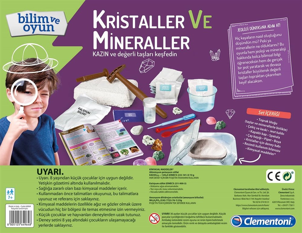 Clementoni Bilim ve Oyun - Kristaller ve Mineraller Clementoni CLE 64964