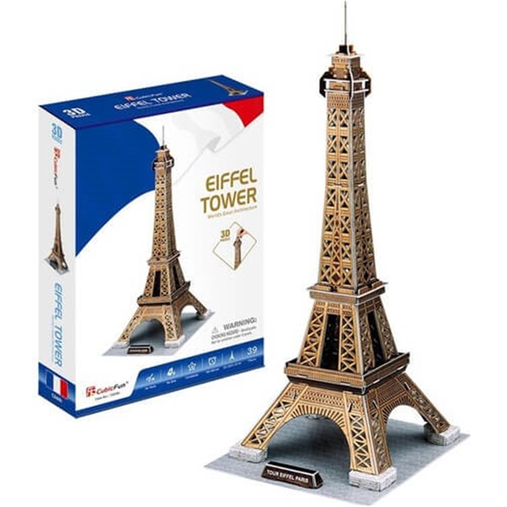 Cubic Fun 3D 39 Parça Puzzle Eyfel Kulesi - Fransa