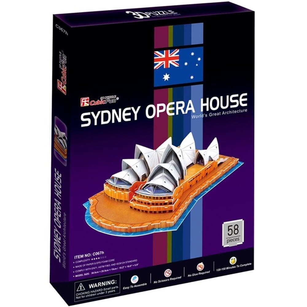 Cubic Fun 3D 58 Parça Puzzle Sydney Opera Binası - Avustralya