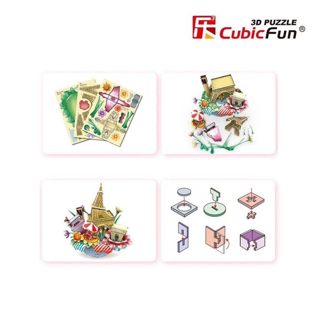 Cubic Fun 3D 74 Parça Puzzle Paris Şehir Kompozisyonu Cubic Fun ORC3204