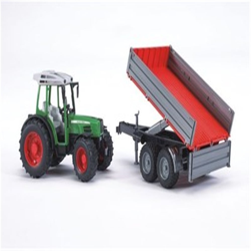 BRUDER FENDT 209 S TRAKTÖR & KIRMIZI RÖMORK