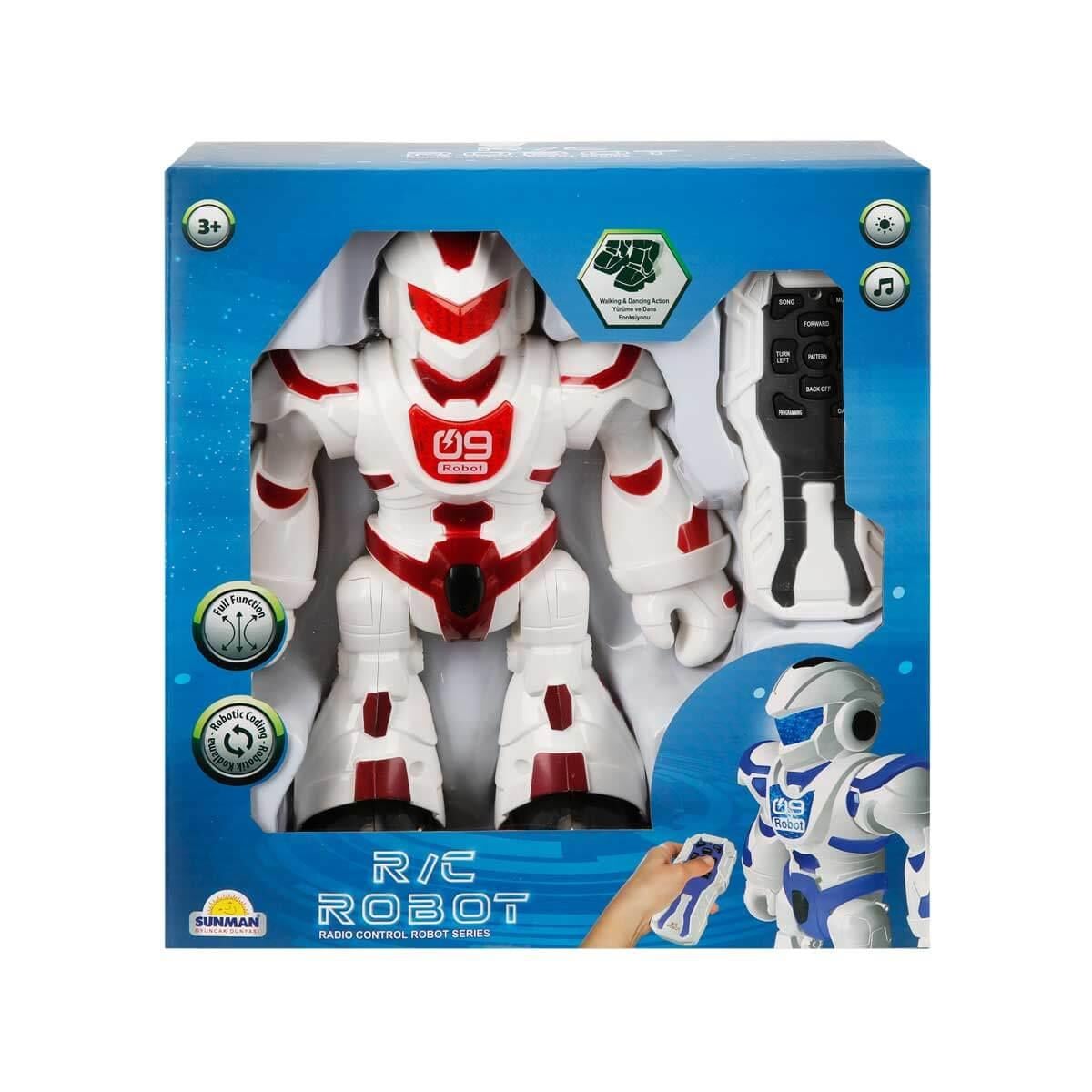 Uzaktan Kumandalı Müzikli ve Işıklı Programlanabilir Robot - Kırmızı Sunman S01001912 K