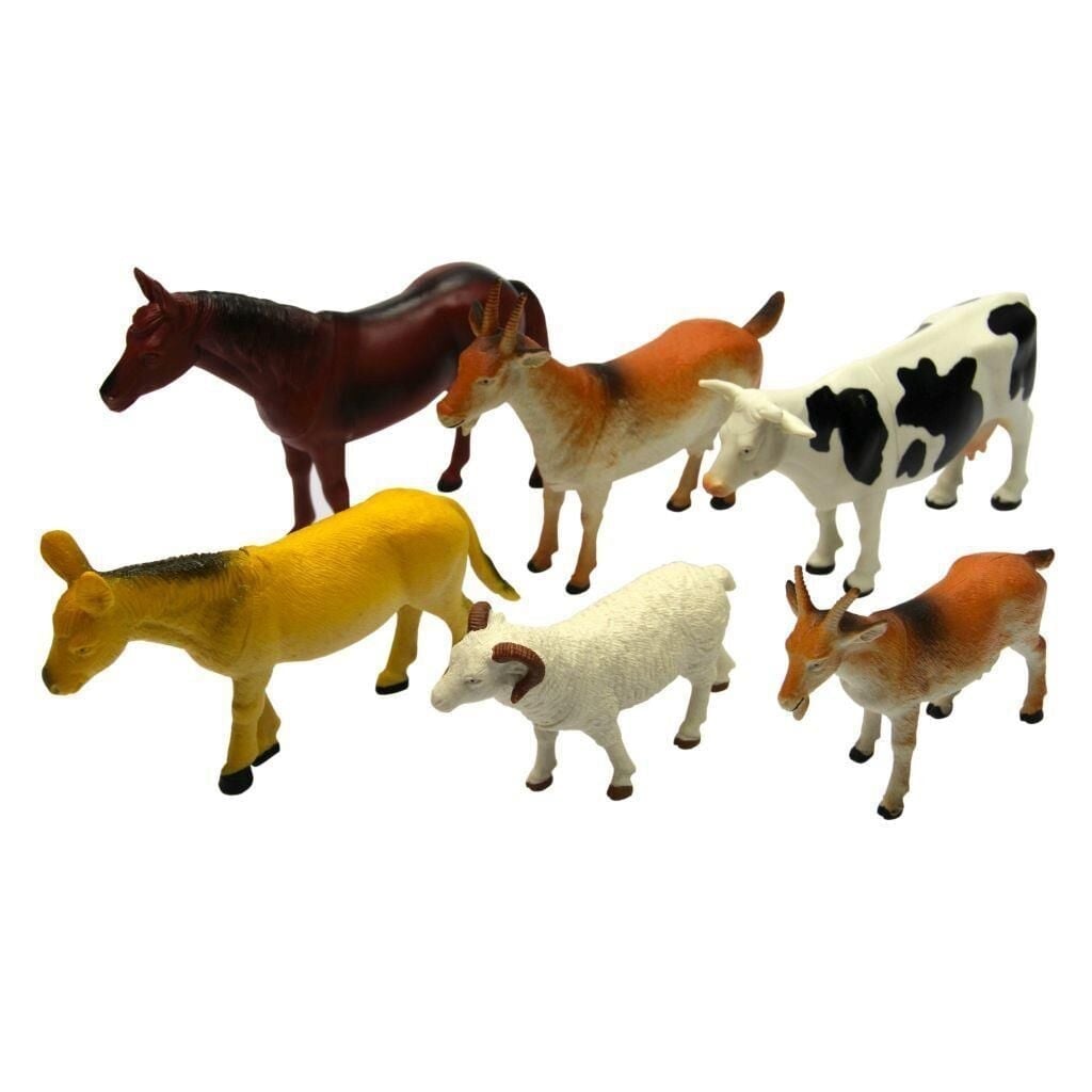 Vardem 6 Parça 8 İnç Hayvan Seti Çiftlik Dinozor Vahşi Deniz Hayvanları Vardem VAR SH9001 2 3 4