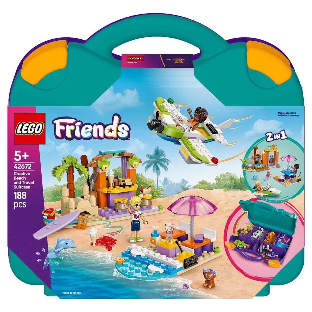 LEGO FRIENDS YARATICI PLAJ VE SEYAHAT BAVULU INSA EDILEBILEN OYUNCAK SETI 42672 Diğer LGF42672