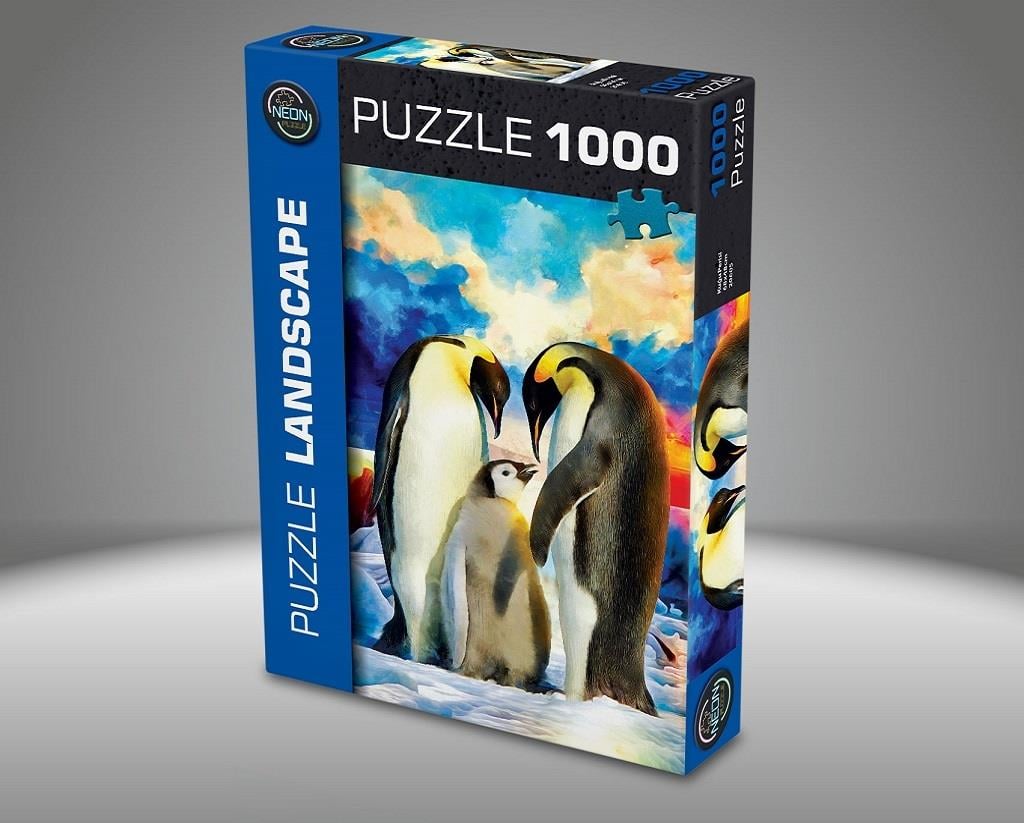NEON PUZZLE PENGUEN AILESI 1000 PARCA PUZZLE Diğer KS 20608