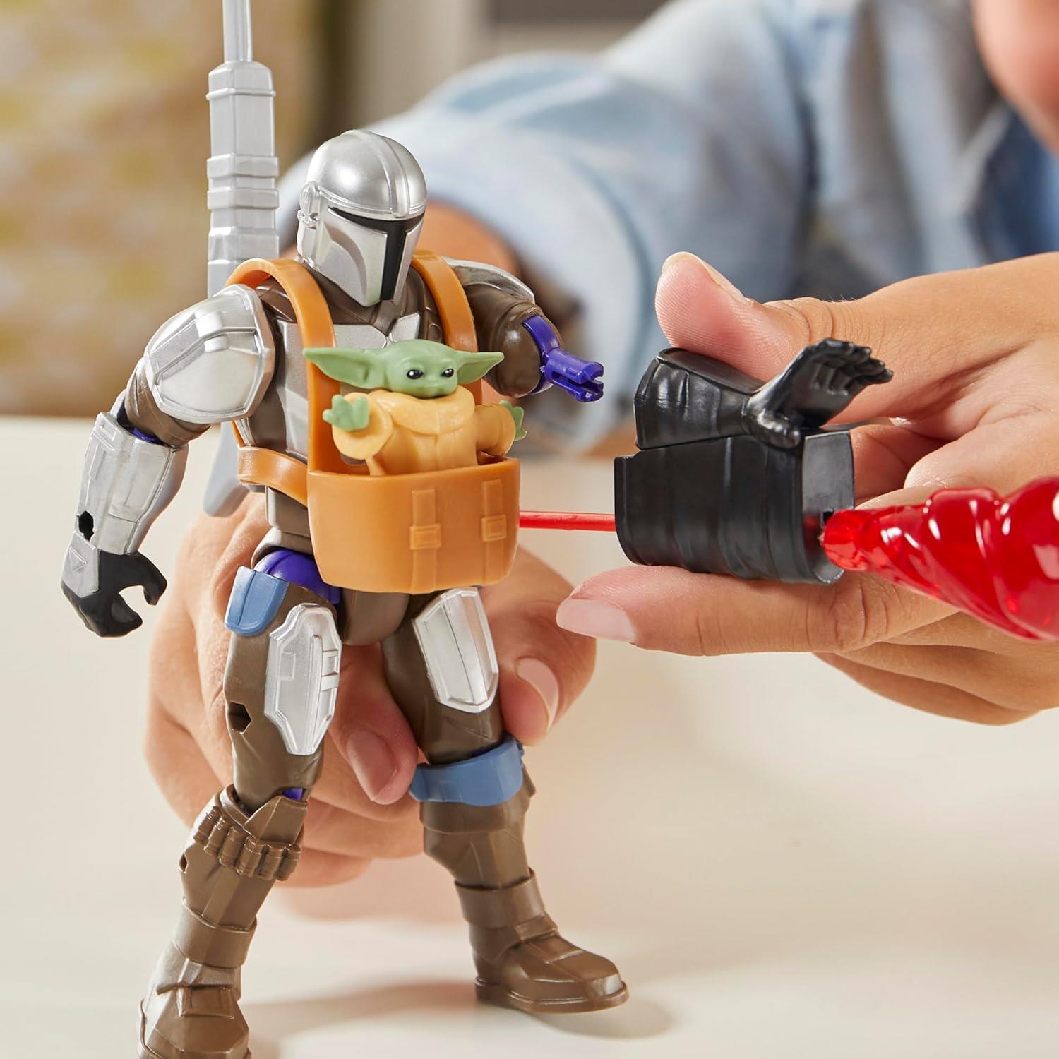 STAR WARS MIXMASHERS DELUXE FIGUR THE MANDALORIAN & GROGU F9481-G0300 Diğer G0300