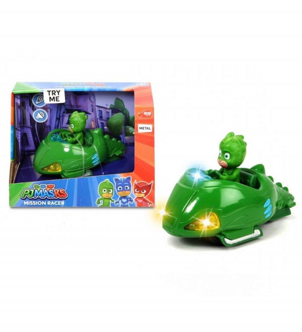 1:43 PIJAMASKELILER SESLI VE ISIKLI RACER GEKKO VE ARACI 12 CM Dickie SMB 203142001