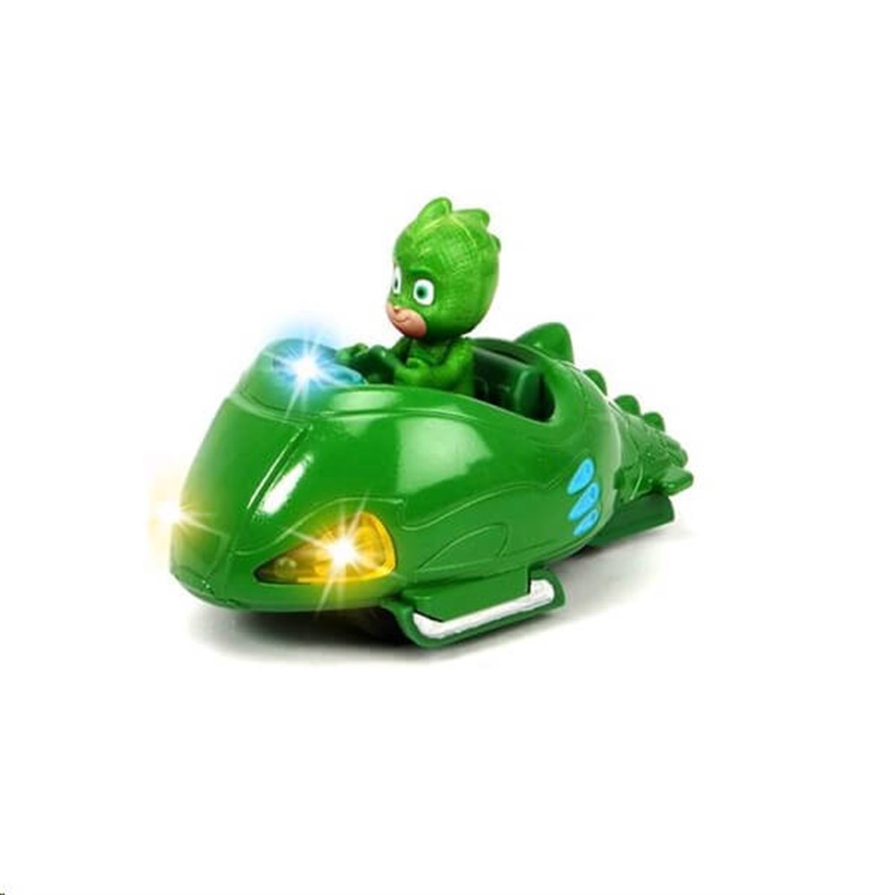 1:43 PIJAMASKELILER SESLI VE ISIKLI RACER GEKKO VE ARACI 12 CM Dickie SMB 203142001