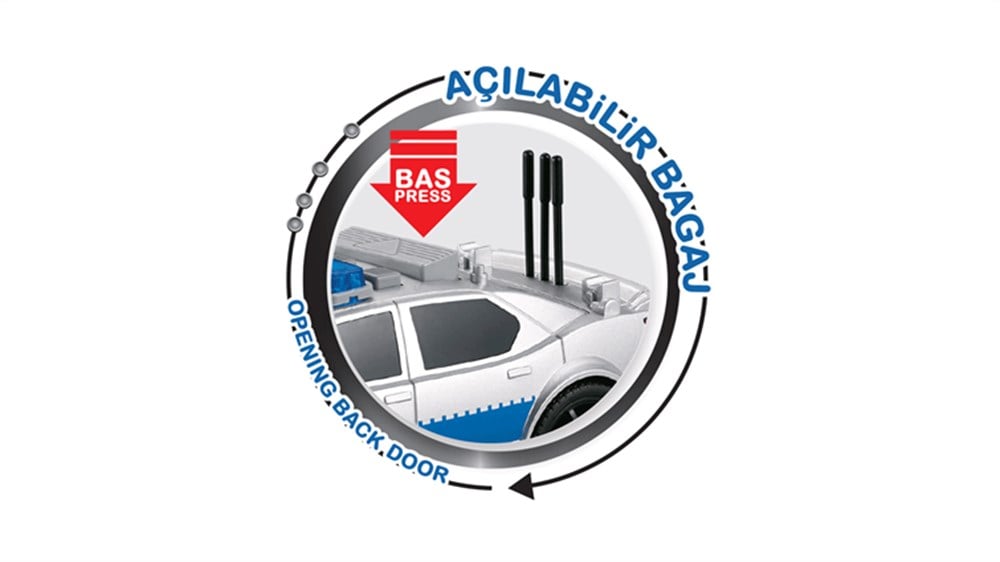 Nitro Speed 1:20 Polis Arabası - Gri Diğer 405000