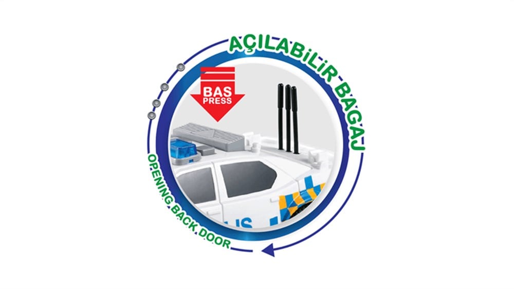 Nitro Speed 1:20 Polis Arabası - Beyaz Yeşil Diğer 420000