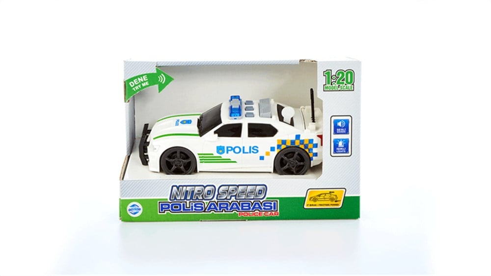 Nitro Speed 1:20 Polis Arabası - Beyaz Yeşil Diğer 420000