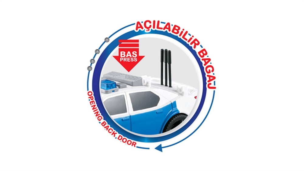 Nitro Speed 1:20 Polis Arabası - Beyaz Mavi Diğer 421000