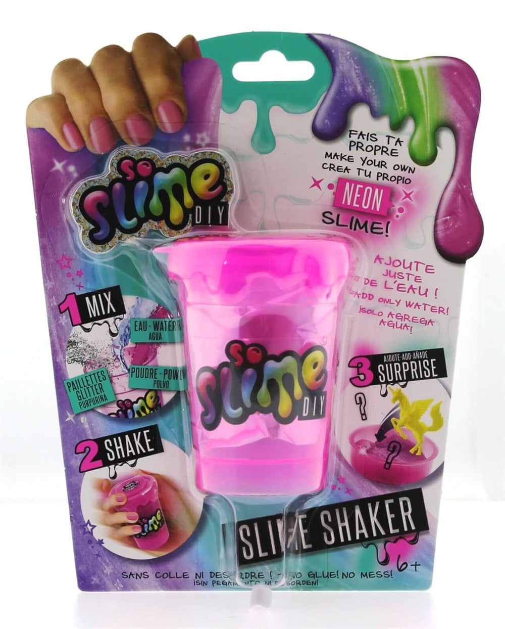 Neon Pembe Slime Shaker Rainbow Tekli Diğer 58012 NP